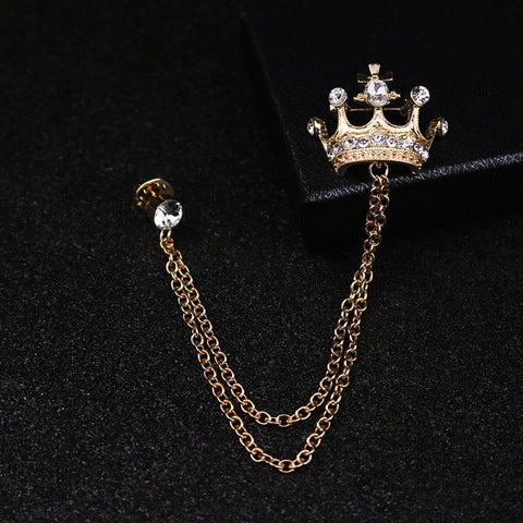Men's Tassel Brooch Suit Pin Collar